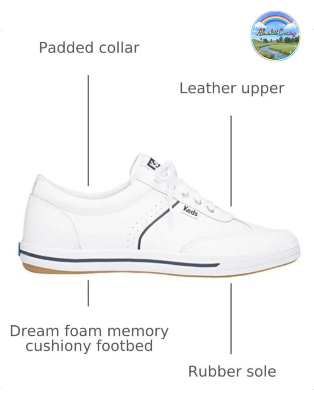 Women's Keds Courty Core Lace Up Fashion Sneakers Leather Memory Foam